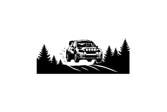 Download Rally Car Racing on Forest Road Vector I - Premium Resources